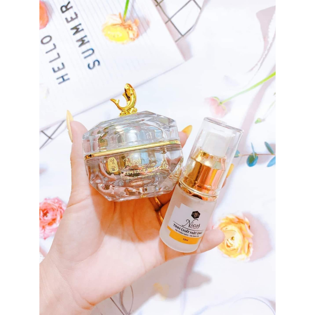 Combo Face Men Gạo + Tinh Chất Mật Ong Nicos - Thanh Nhi