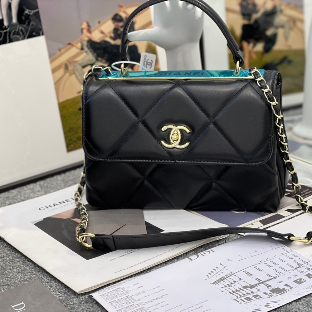 Túi Xách Nữ Chane 19 TRENDY, Size 25Cm, Chất Liệu Da Cừu,Form Đứng, Phụ Kiện Chuẩn LikeAuth, Bảo Hành 12 Tháng