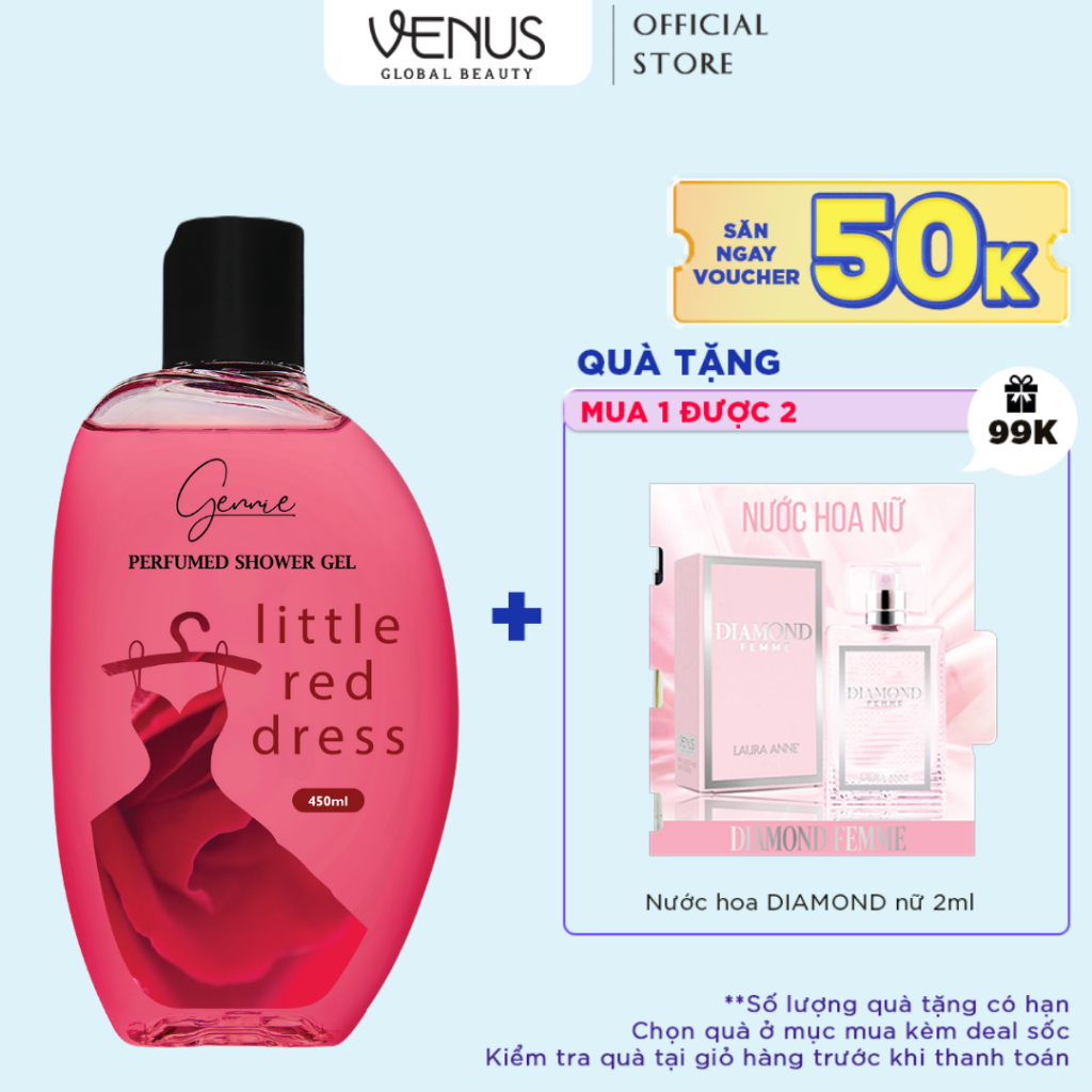 Sữa tắm nước hoa Nữ Gennie Little Red Dress 450ml