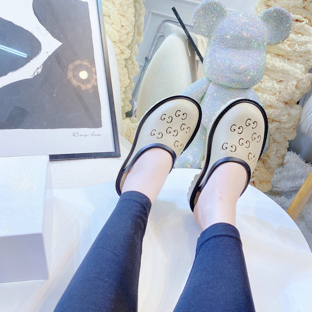 Siêu phẩm Dép Sục đúc gc letty shoes hàng fullbox cao 3cm chuẩn au nhiều màu siêu xinh đế bằng êm chân dể mang