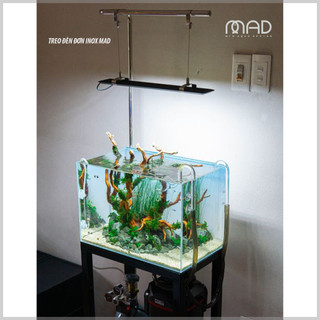 Giá treo đèn inox MAD - giá treo đèn đơn phù hợp cho hồ từ 40 đến 60cm