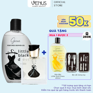 Bộ đôi Nước hoa và Sữa tắm nước hoa Nữ Gennie Little Black Dress 50ml + 450ml