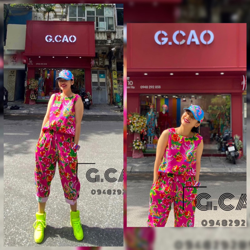 Áo 3 lỗ vải thô hoa con công, trẻ trung, năng động