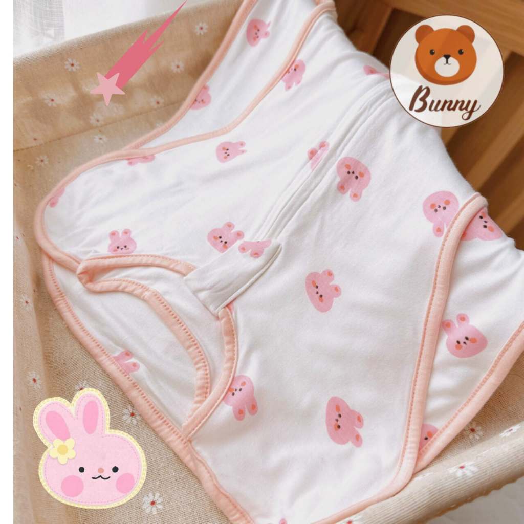 Nhộng chũn cho bé sơ sinh ngủ ngon, giảm giật mình vải cotton hàn Bunny