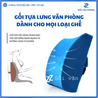 BẢO HÀNH 3 NĂM - Đệm Lót Lưng Ghế Văn Phòng, Gối Tựa Lưng Cao Su Non Hỗ Trợ Lưng Zuri Pillow GTL01