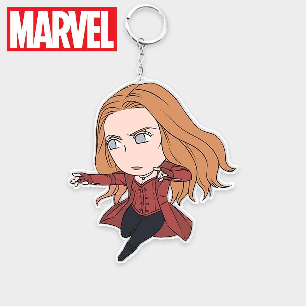 Móc khóa Marvel hoạt hình chibi Scarlet Witch đáng yêu cute End Game làm quà tặng, trang trí