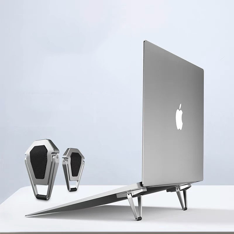 Đế tản nhiệt mini hợp kim cho laptop Ráp thiết kế nhỏ gọn tiện lợi, chịu lực,có thể gấp gọn giúp tản nhiệt máy tính