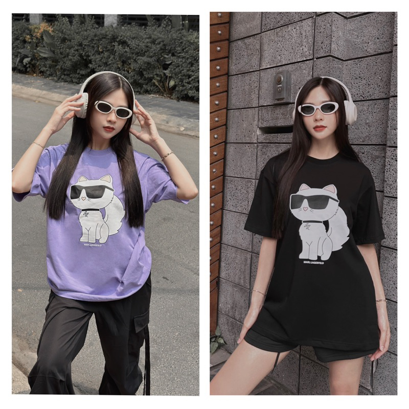 [ catsports_hangxuatdu ] ÁO PHÔNG KA.RL MÈO Basic made in PORTUGAL full tag code form unisex ( Ảnh thật )