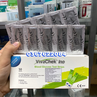 Que thử đường huyết VivaChek Ino - 50 que chính hãng