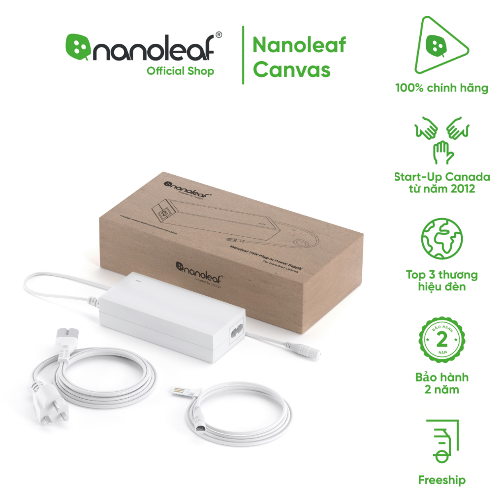Bộ cấp nguồn 75W dành cho bộ đèn lắp ghép thông minh Nanoleaf Canvas