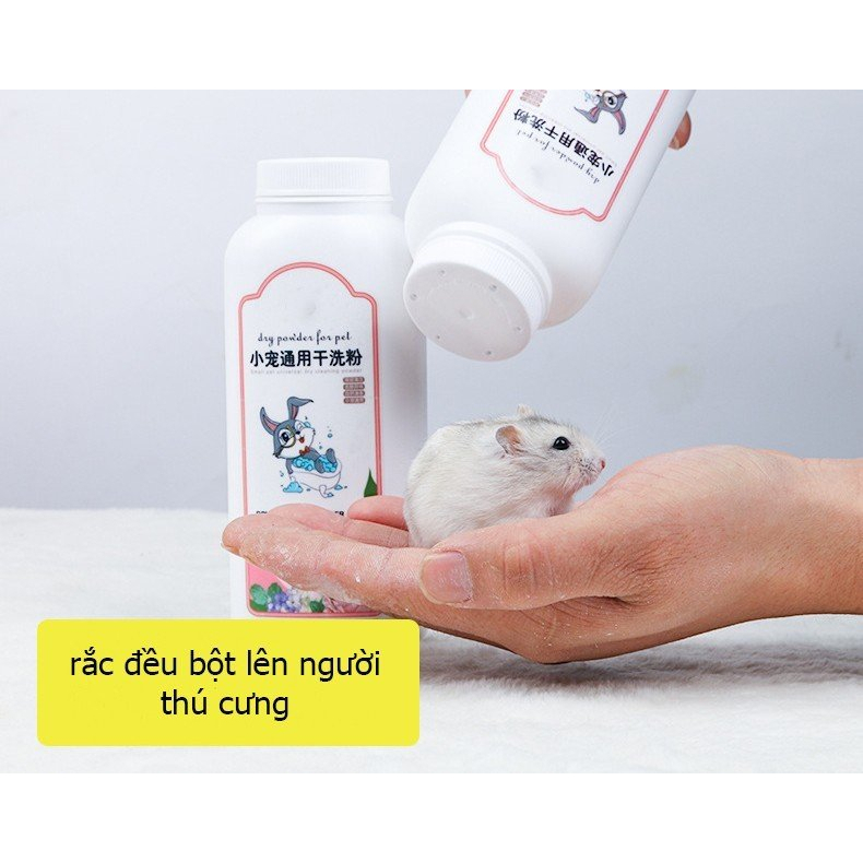 Phấn tắm khô cho hamster, Guinea Pig , thỏ, nhím, sóc, chinchilla