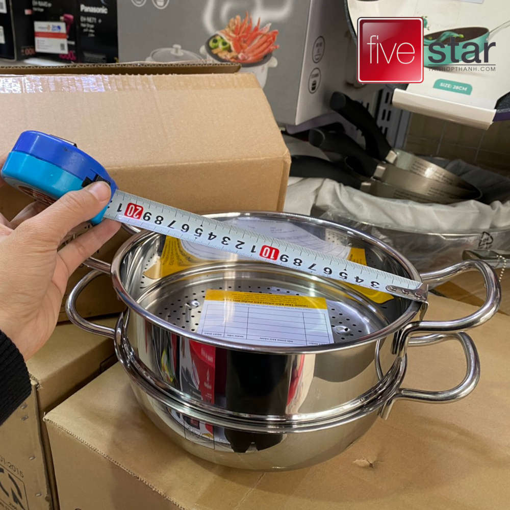 Bộ nồi xửng hấp FIVESTAR 20 cm kèm nắp kiếng HÀNG CHÍNH HÃNG BẢO HÀNH 2 NĂM