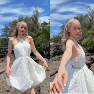 Váy Yếm Vải Gấm Xốp Búp Dưới Phong Cách Dễ Thương❤️