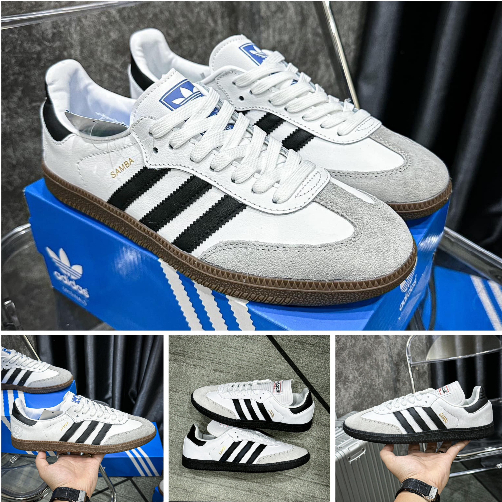 Giày Thể Thao Adidas Samba classic OG White Black Trắng Sọc đen Full Box Bill.