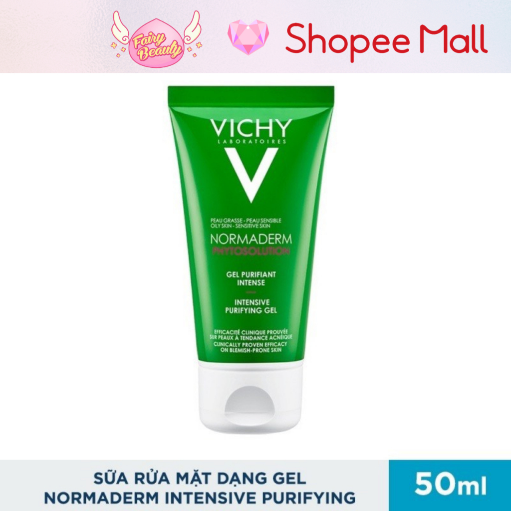 [VICHY] Gel Rửa Mặt Làm Sạch Sâu Dành Cho Da Dầu Mụn Normaderm Phytosolution Intensive Purifying Gel 400/200/50ml