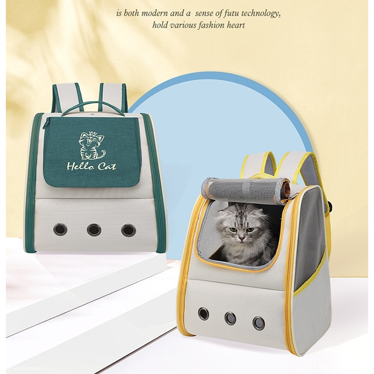 Balo vận chuyển Hello Cat hình mèo - Balo Vận Chuyển Chó Mèo