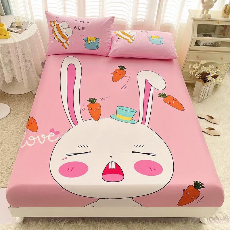 Bộ ga giường và vỏ gối cotton thun lạnh 100%, ga gối cotton dày mát đủ size nệm 1m2 1m5 1m6 1m8 2m Giá Rẻ