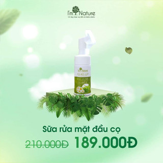 Sữa Rửa Mặt Tự Tạo Bọt I'm Nature Cọ Mát-Xa Silicon Làm Sạch Sâu Cúc La Mã Tảo Biển Nam Nữ Phù Hợp Với Mọi Loại Da 100ml