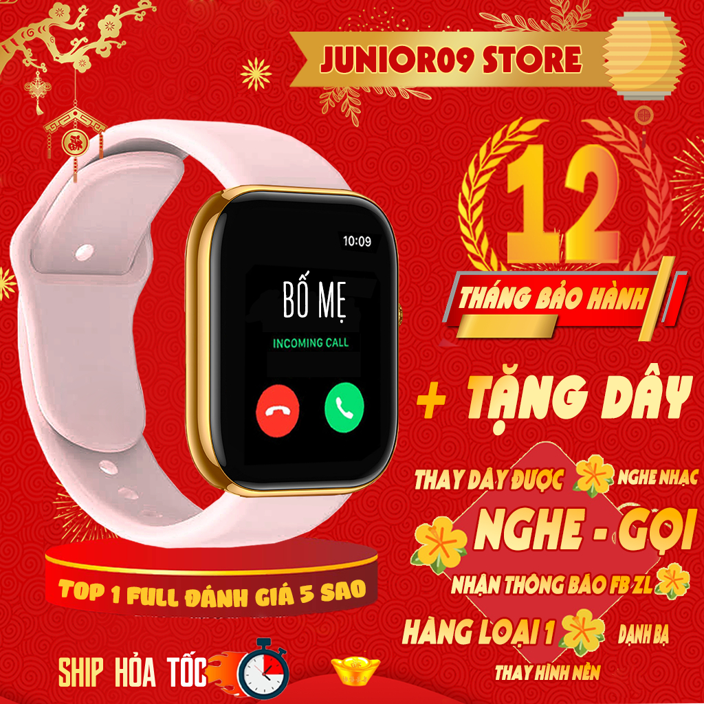 Đồng hồ thông minh JUNIOR09 WATCH 8, Smartwatch Nghe gọi, Theo dõi Sức khỏe, Chống nước, Nhận thông báo dùng cho Nam nữ