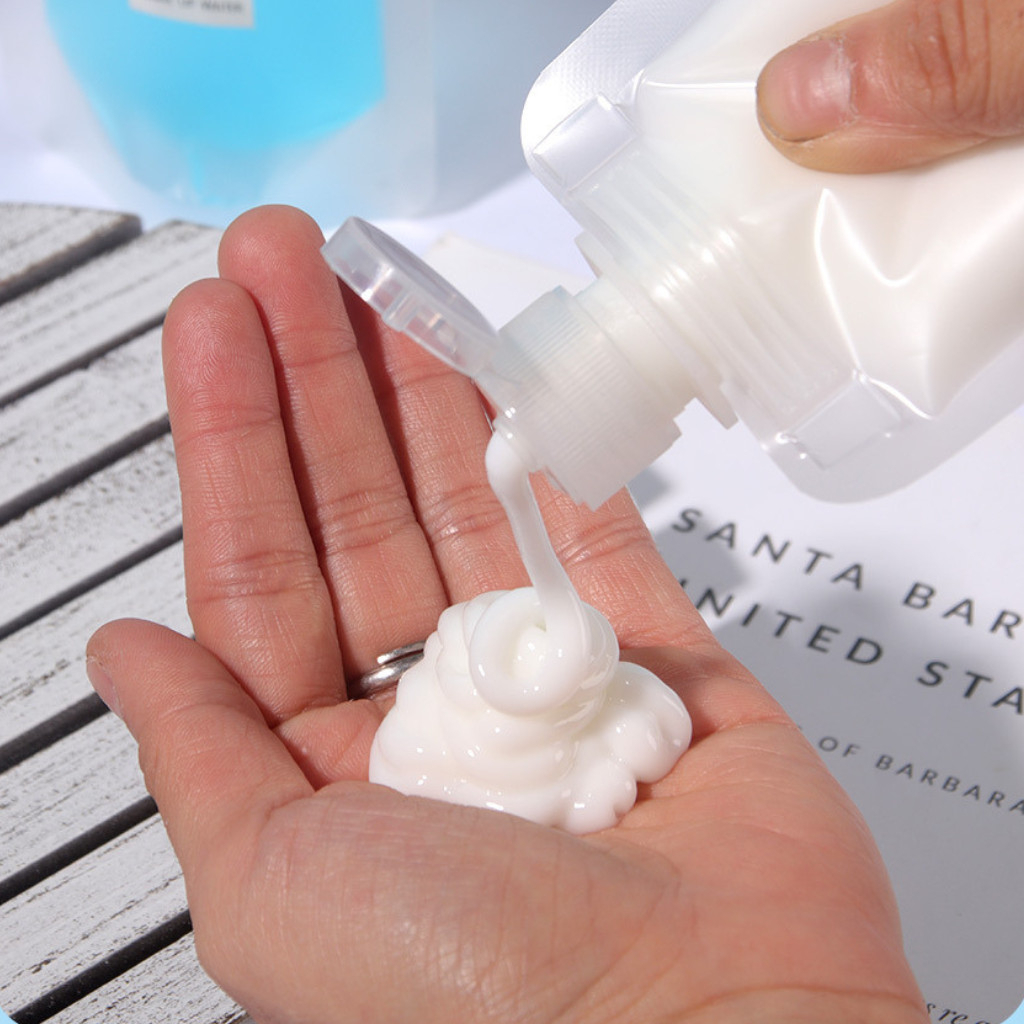 Túi chiết mỹ phẩm/ dầu gội đầu tiện lợi du lịch, dã ngoại mẫu trơn 50ML/ 100ML giá rẻ
