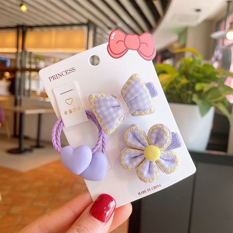 Set kẹp cột tóc cho bé vải mềm dễ thương