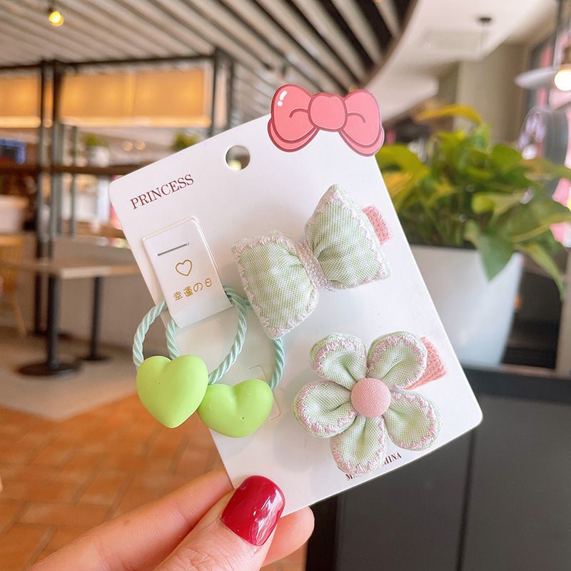 Set kẹp cột tóc cho bé vải mềm dễ thương