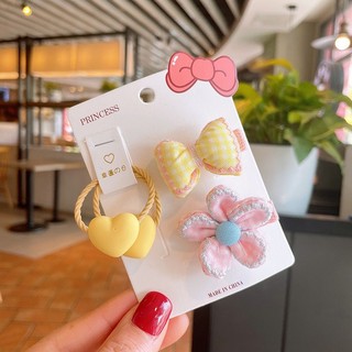 Set kẹp cột tóc cho bé vải mềm dễ thương