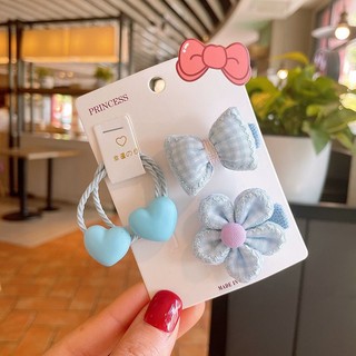 Set kẹp cột tóc cho bé vải mềm dễ thương