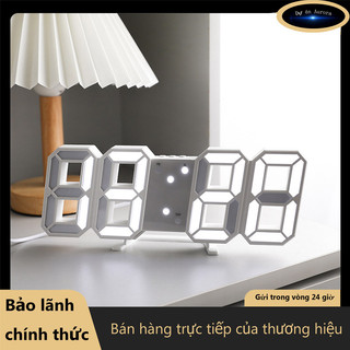 Phong cách hàn quốc âm thanh nổi led kỹ thuật số 3d, đồng hồ báo thức treo tường có nhiệt độ đồng hồ báo thức để