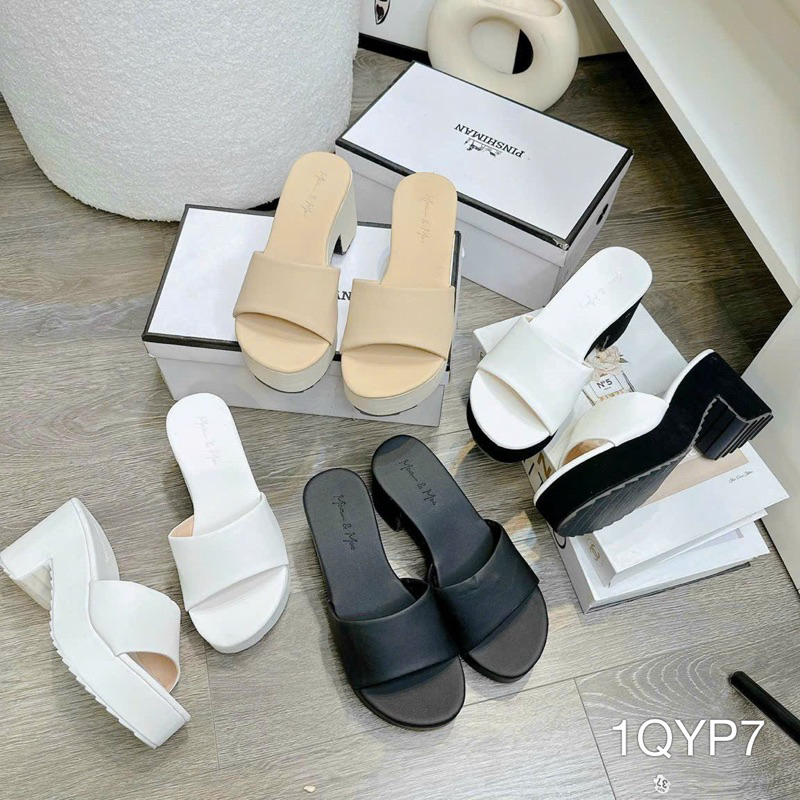 Guốc Vuông Đế Đúp Thô Quai Trơn Sang Êm Đẹp