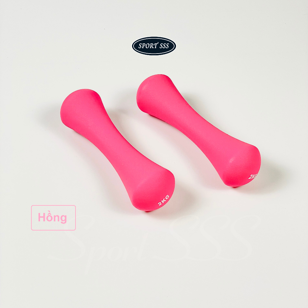 Tạ tay - Dumbbell 2kg -  Bọc cao su nhám - Nam , Nữ - thể lực - GYM - Yoga - Boxing cao cấp.