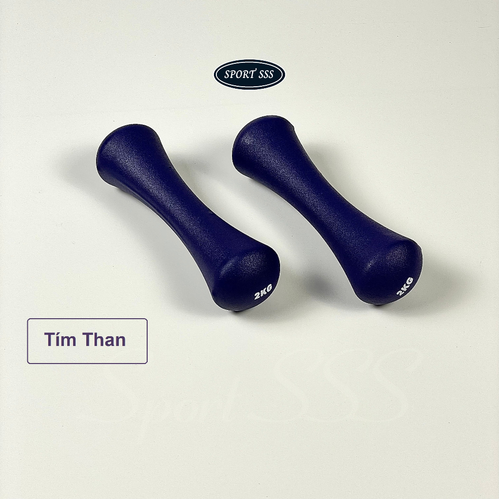 Tạ tay - Dumbbell 2kg -  Bọc cao su nhám - Nam , Nữ - thể lực - GYM - Yoga - Boxing cao cấp.