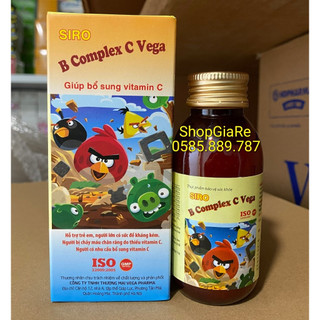 Siro B complex C vega bổ sung vitamin C, tăng cướng sức khỏe, sức đề kháng, người miễn dịch kẽm