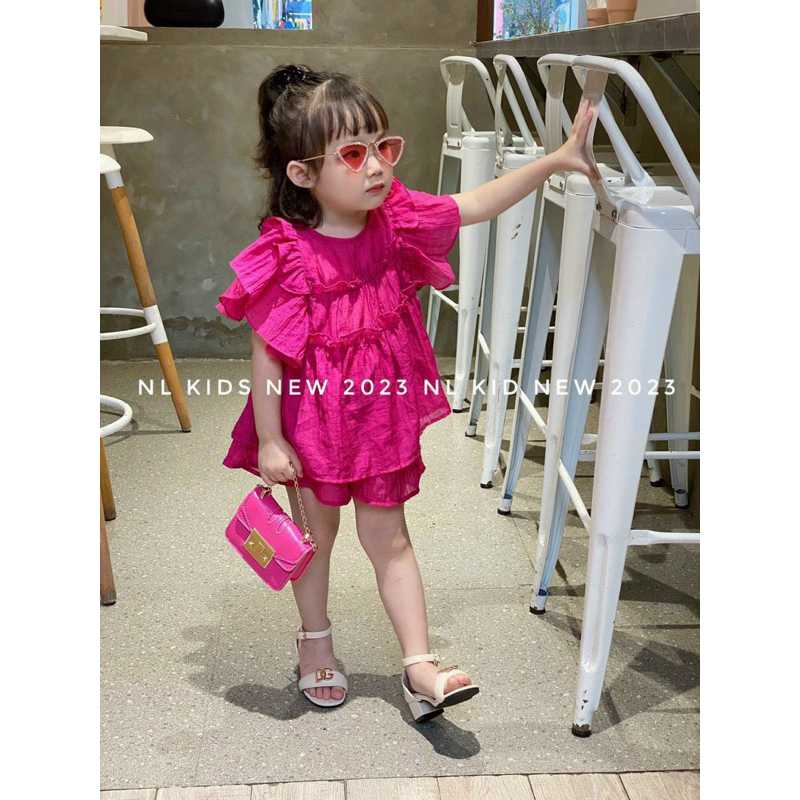 👉 sét bộ tơ nhăn cho bé diện hè cực mát các shop nha Ri10 sz 10-30 kg . ( form đến 30