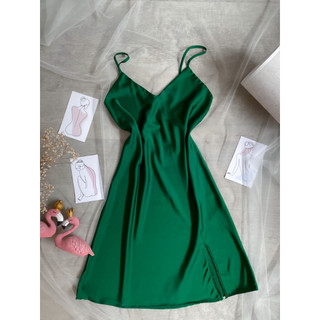 LL676  Váy ngủ lụa lụa satin - đầm ngủ lụa cao cấp  -cochunhoquan11