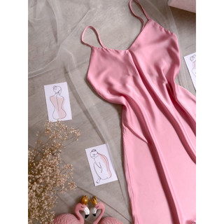 LL676  Váy ngủ lụa lụa satin - đầm ngủ lụa cao cấp  -cochunhoquan11