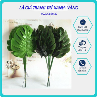 Đẹp xanh mướt) lá cây giả phụ kiện trí chụp ảnh. lá rùa decor background chụp ảnh sản phẩm