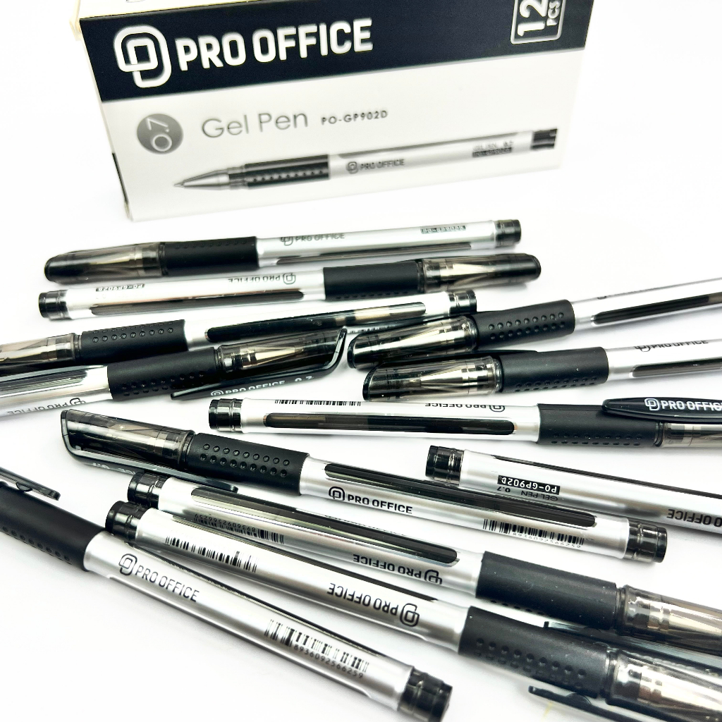 Hộp 12 Chiếc Bút Gel Pro Office Ngòi 0.7mm Mực Đều, Viết Êm Tay PO-GP902