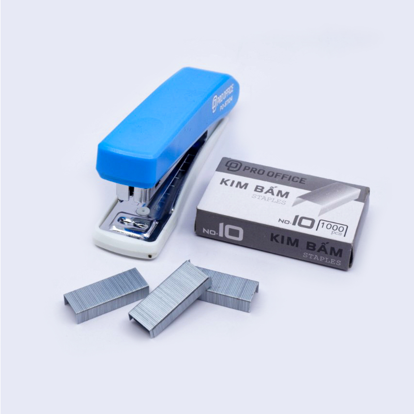 Bấm Kim Hải Hà Pro Office ST104 Size 10 Dập Ghim Cầm Tay, An Toàn Khi Sử Dụng