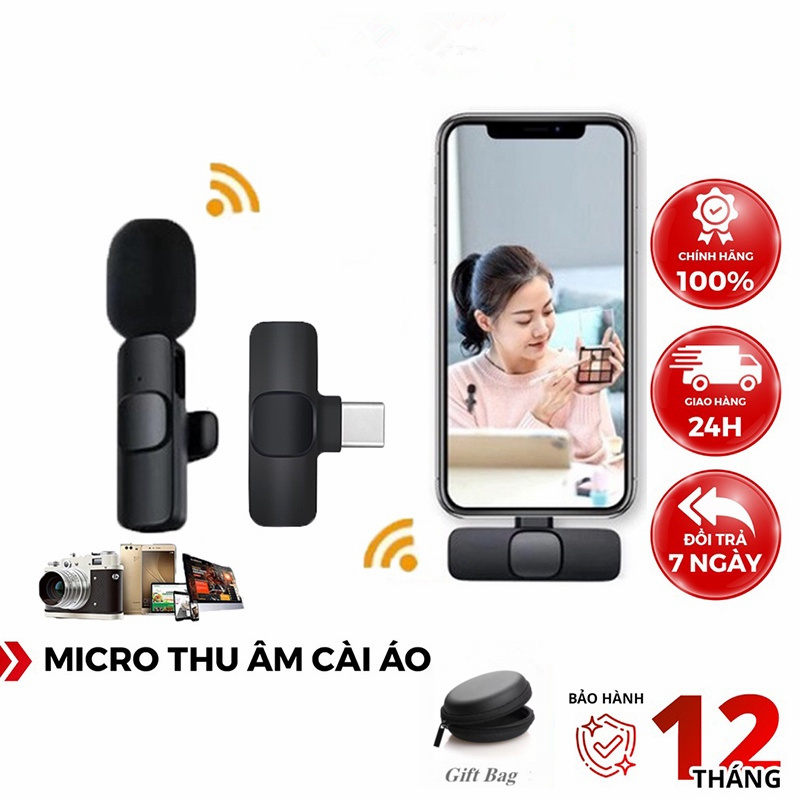 Micro K35 Không Dây Chống Ồn Đầu Cắm 3.5mm Hỗ Trợ Phát Sóng Trực Tiếp Cho Điện Thoại / Camera / Youtube / Phỏng
