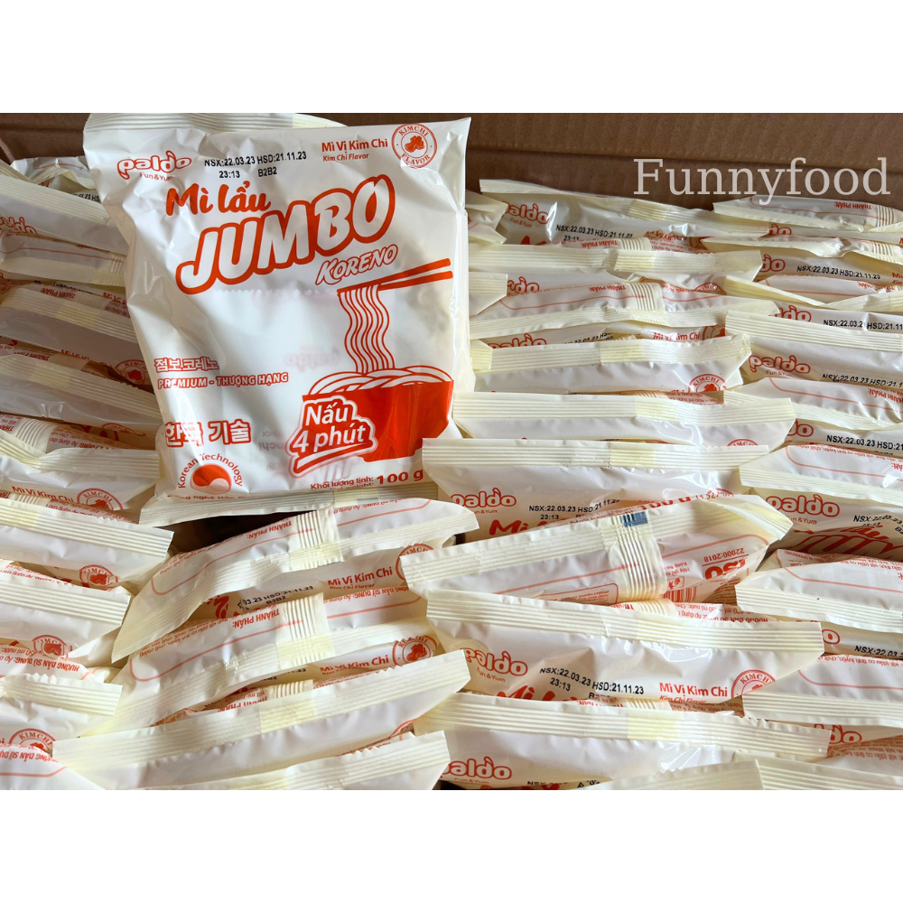 Mì Lẩu Koreno –Mì Lẩu Kim Chi – Mì Lẩu Bò Cay Jumbo Hàn Quốc – [Ship Hỏa Tốc HCM] – Funnyfood