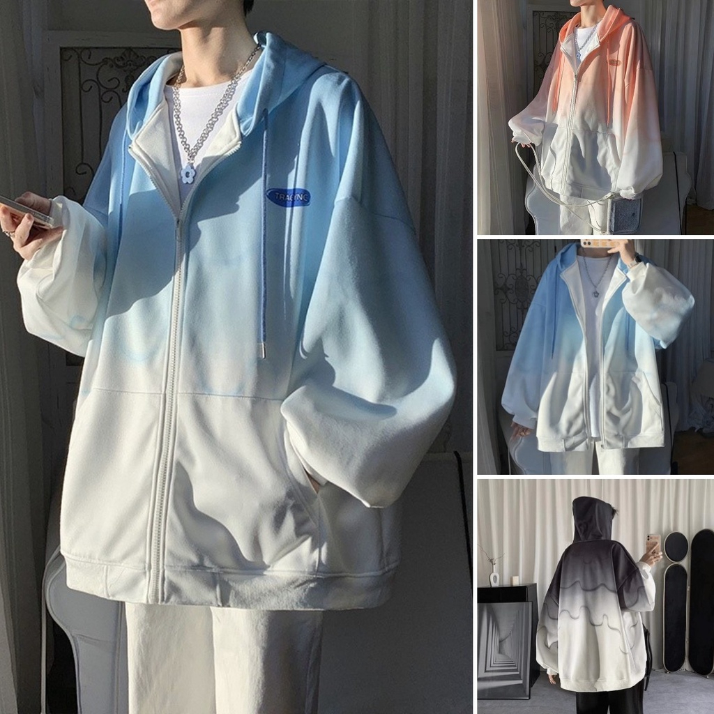 áo khoác hoodie zip áo Hoodie Form Rộng Áo Hoodie Nam In Chữ Basic Dáng Rộng Phong Cách Hàn Quốc Thời Trang