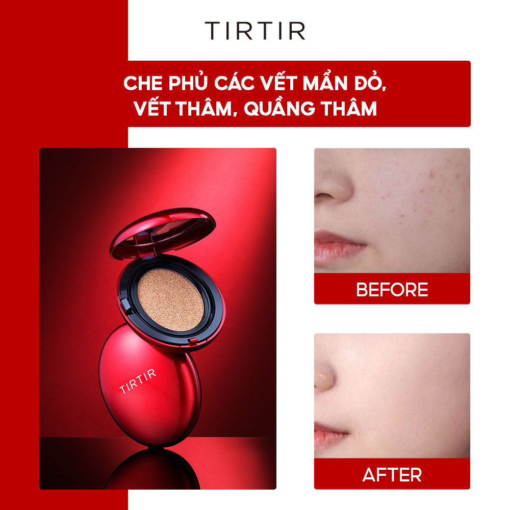 Phấn nước TIRTIR Mask Fit Cushion - My Glow Cream Cushion - Mask Fit Red Cushion - Bebeau