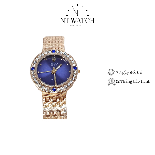 Đồng hồ nữ Rolex Blue Sea Watch 278275 máy pin, mặt kính Mineral chống xước, viền máy đính đá, dây thép đeo tay cao cấp