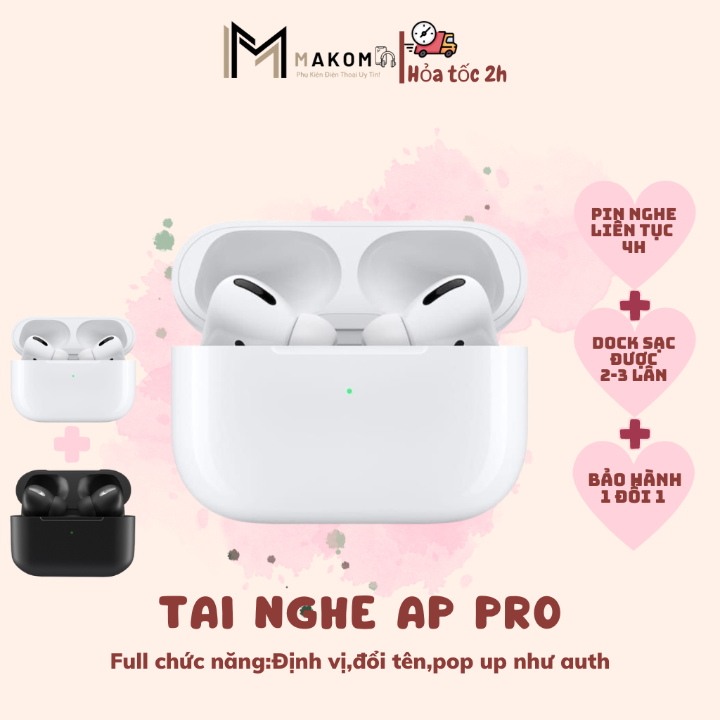 Tai nghe bluetooth không dây Pro full chức năng bảo hành 1 đổi 1