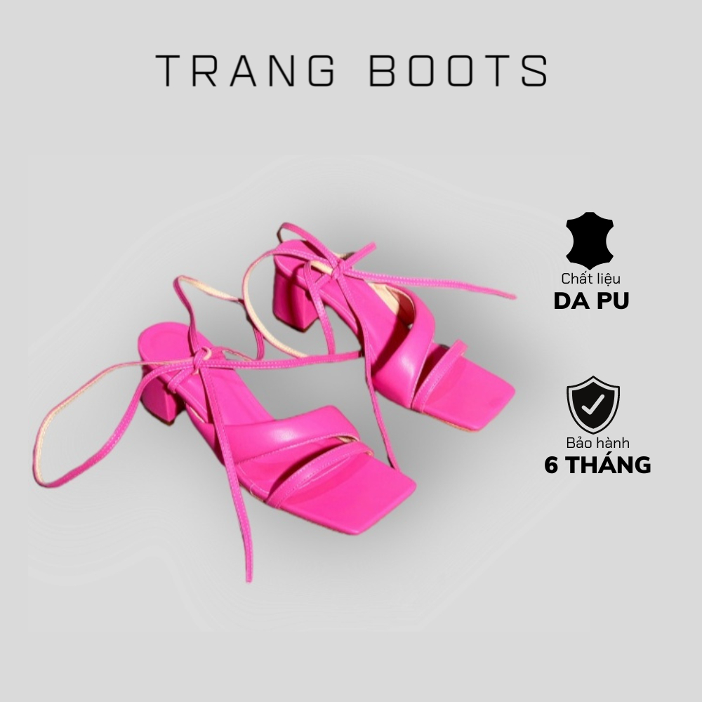 Giày Sandal Chiến Binh Mũi Vuông Quai Ngang Mềm Ôm Chân