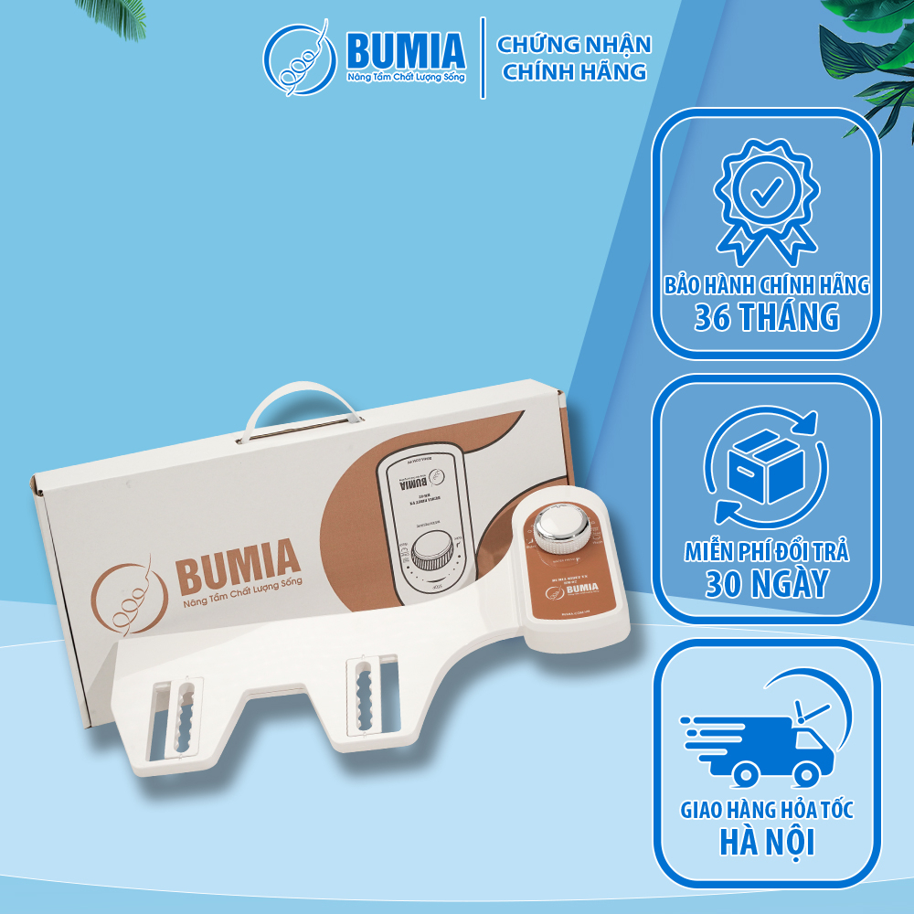 (Kho Hà Nội) Vòi xịt vệ sinh thông minh Bumia bidet Bm02, xịt rửa vệ sinh hậu môn và vệ sinh phụ khoa phụ nữ