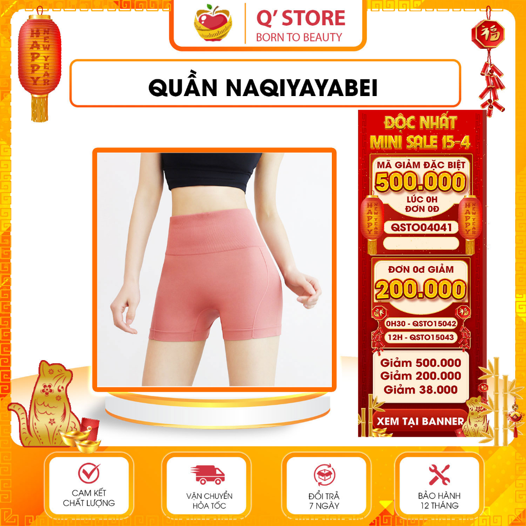 Quần NAQIYAYABEI 💖HOT💖 Tập Gym Nữ Quần Đùi Cho Bạn Gái Hiệu NAQIYAYABEI
