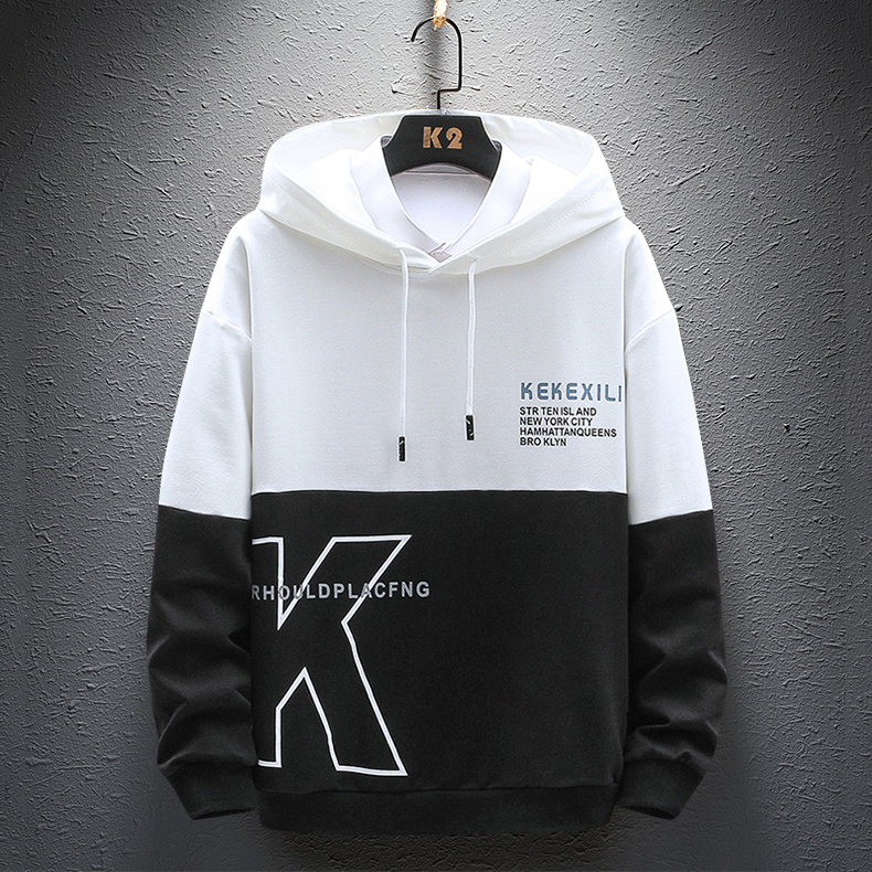 Áo Hoodie Nón Chui Trùm Đầu Nữ Nam Unisex Chất Vải Nỉ Poly Chữ K Đen Xanh MEN TOP 154