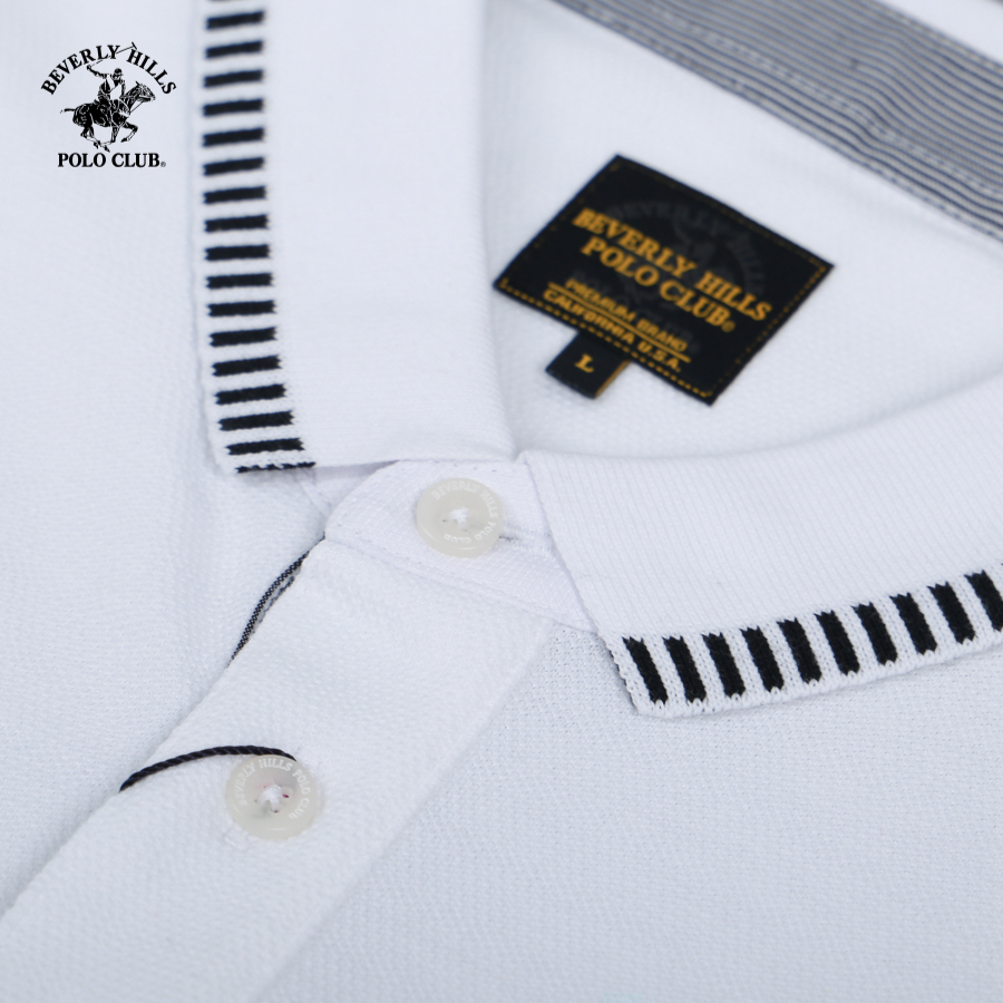 Beverly Hills Polo Club - Áo polo Ngắn tay Nam Regular Fit WT WHITE- BHPC PMRSS23TL038